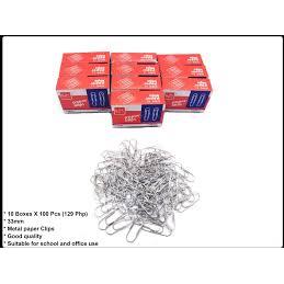 DINGLI PAPER CLIPS 33 MM PKT/100