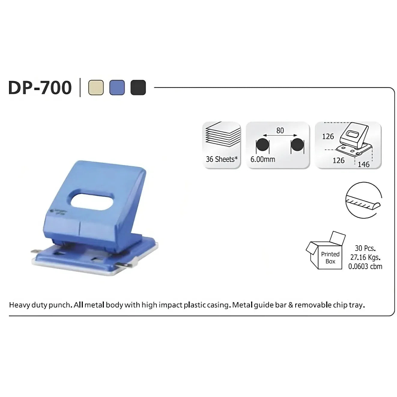 Kangaro Paper Punch 36 Sheets DP 700