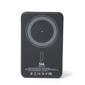 SIA MagOn Magnetic power bank metal Body PD 20W-Wireless Charging 15W 10000Mah black