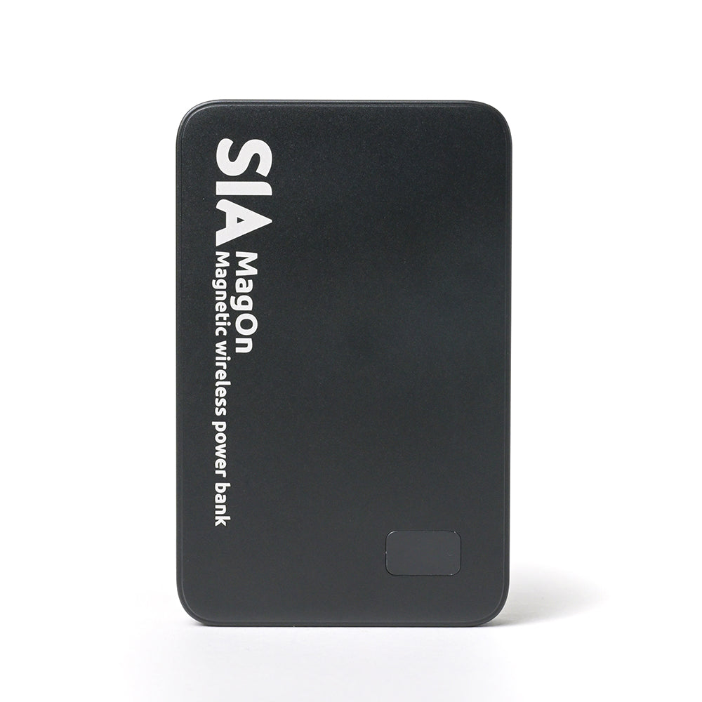 SIA MagOn Magnetic power bank metal Body PD 20W-Wireless Charging 15W 10000Mah black