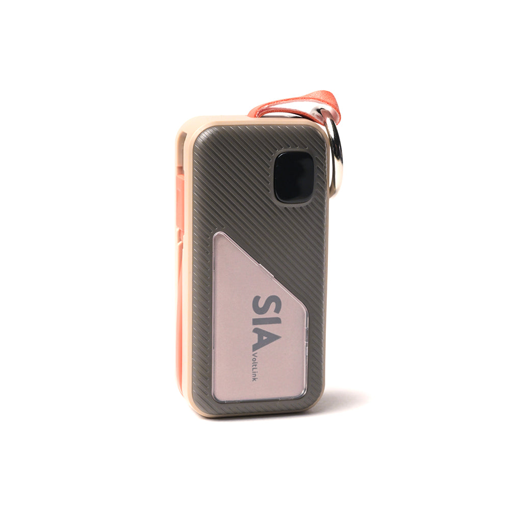 SIA Volt Link 5000mAh Mini Power Bank 20W PD – Lightning & Type-C Plug (Beige)
