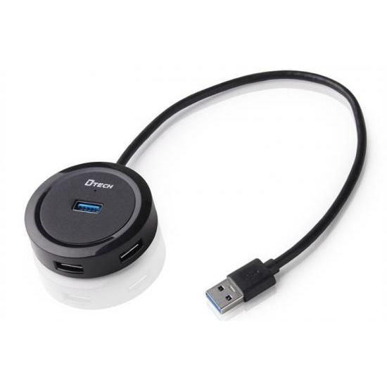 DTech DT-3309 USB3.0 HUB 4-port black 0.3M