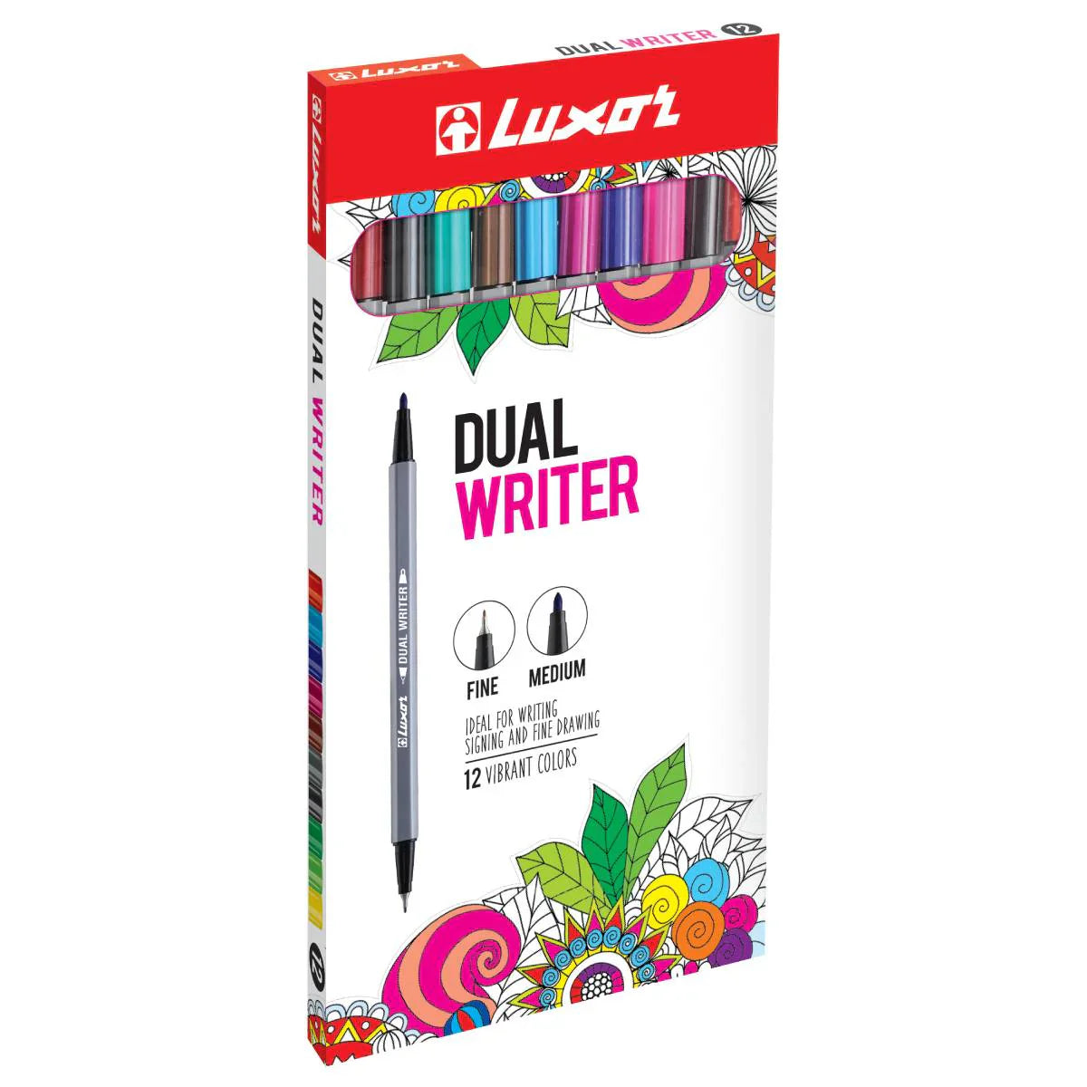 Luxor- Dual Writer 12 Assorted Pen