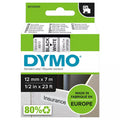DYMO Authentic D1 Labels, 12mm x 7m Roll, Black Print on White Tape, Self-Adhesive Labels