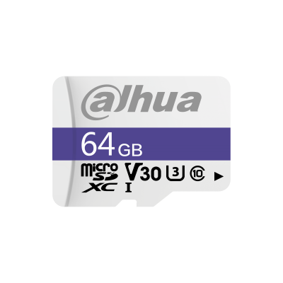 Dahua TF-C100 64GB MicroSD Memory Card – UHS-I, Class 10, U3, V30