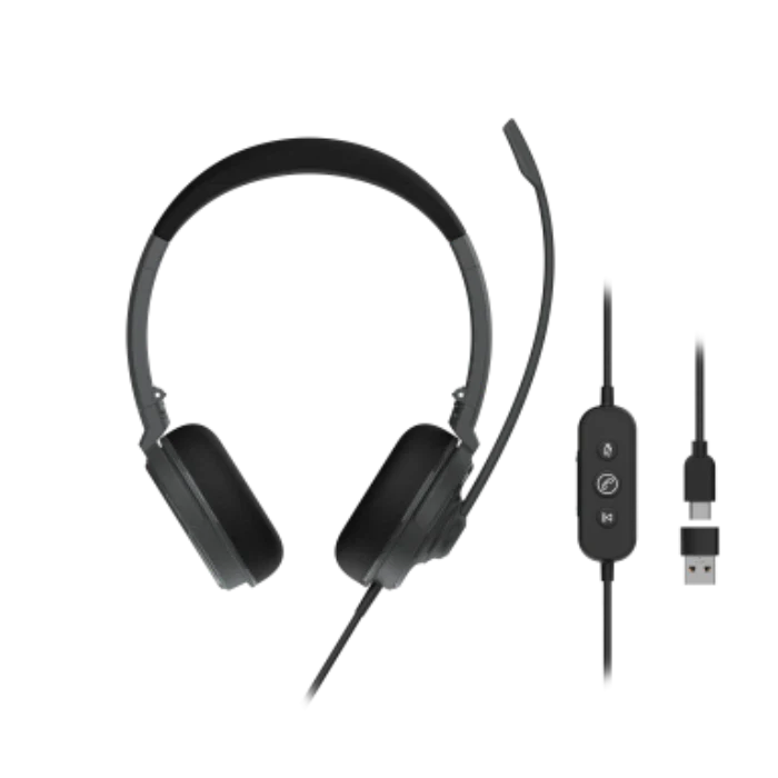 Dahua VCS-ER200 Wired Headset, Dual microphone, AI Noise Reduction, 20Hz~20kHz Frequency Rate - Black