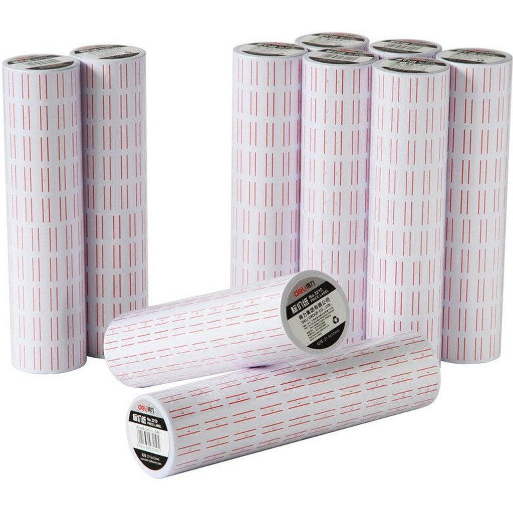 Deli 10 Roll Adhesive Price Labels 10 Rolls Per Pkt