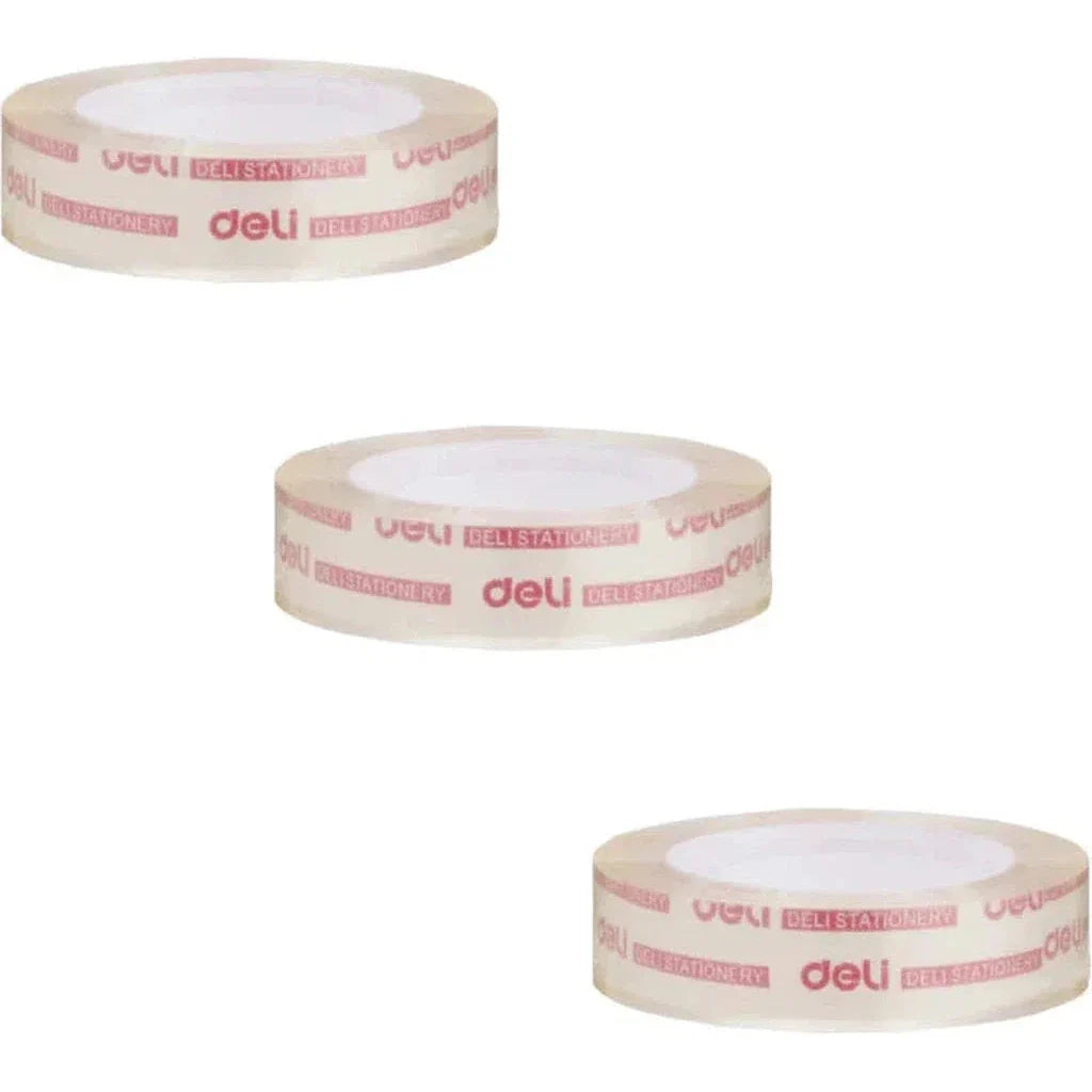 Deli Tape Set 3 Transparent Tape, 3 Pieces