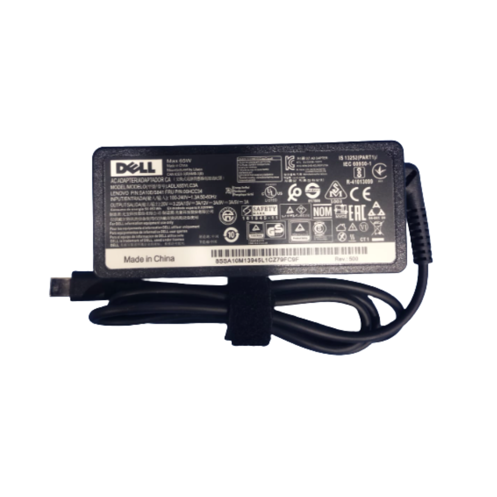 Dell 65W Type-C Laptop Charger With Power Cable