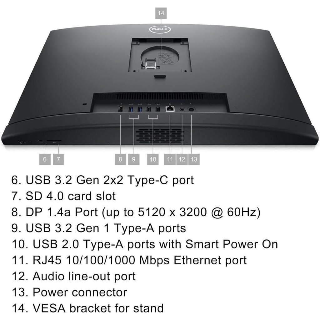 Dell OptiPlex 7420 AIO PC - 23.8" Non-Touch / i7 / 16GB / 512GB (NVMe M.2 SSD) / Win 11 Pro / 3YW - Desktop