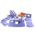 Deluxe Leather Desk Set 15 Pieces Light Purple Color