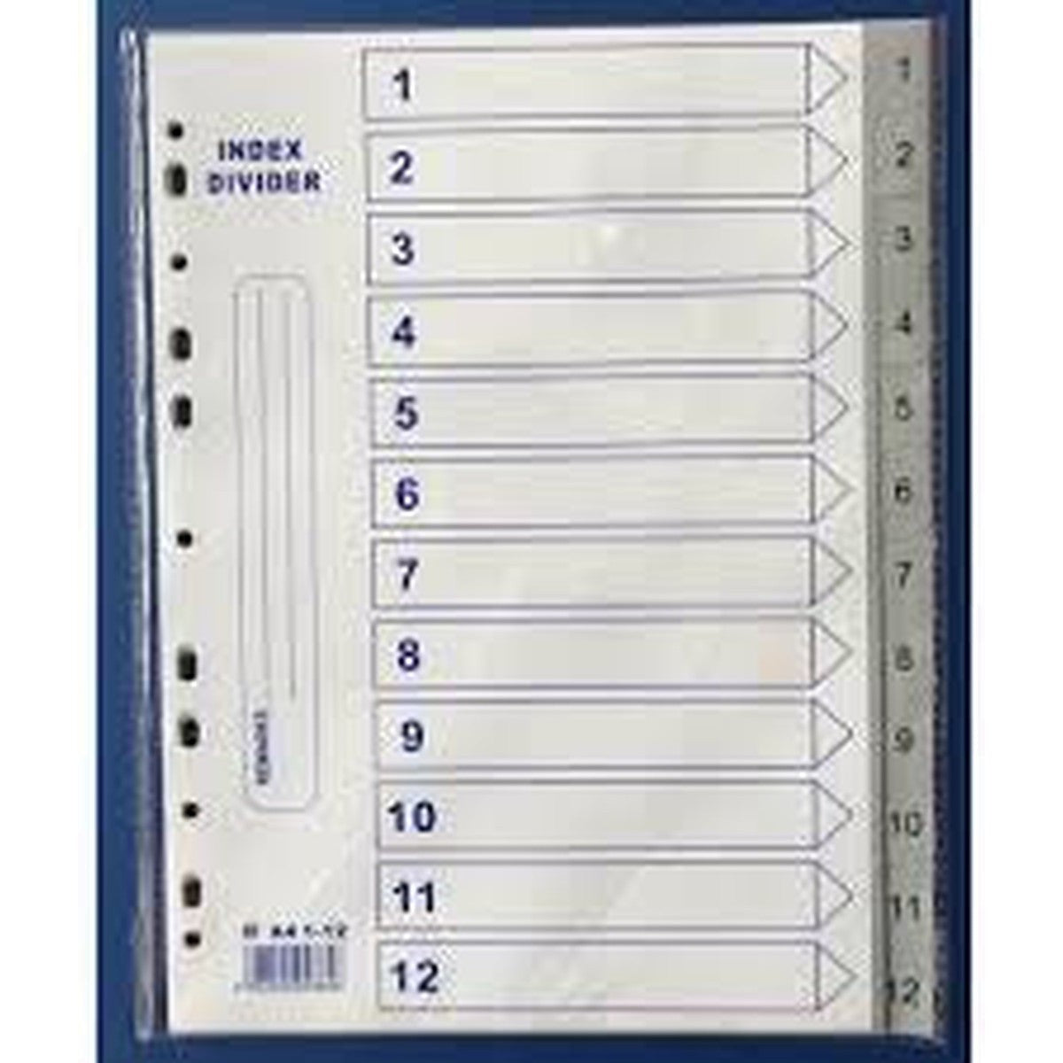 Divider 1To12 Grey Numeric