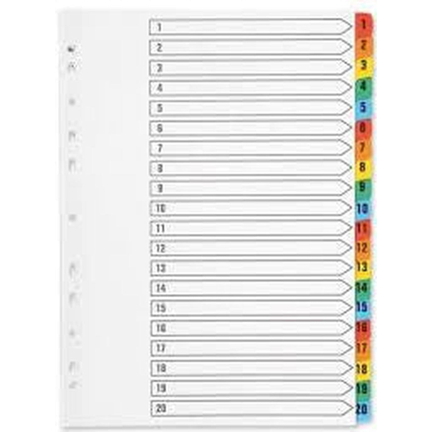 Divider 1To20 Color With Number