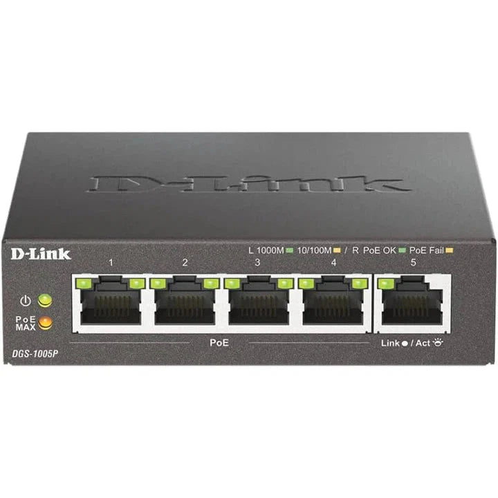 Dlink POE Switch 5 Port Gigabit 4 POE DGS-1005P