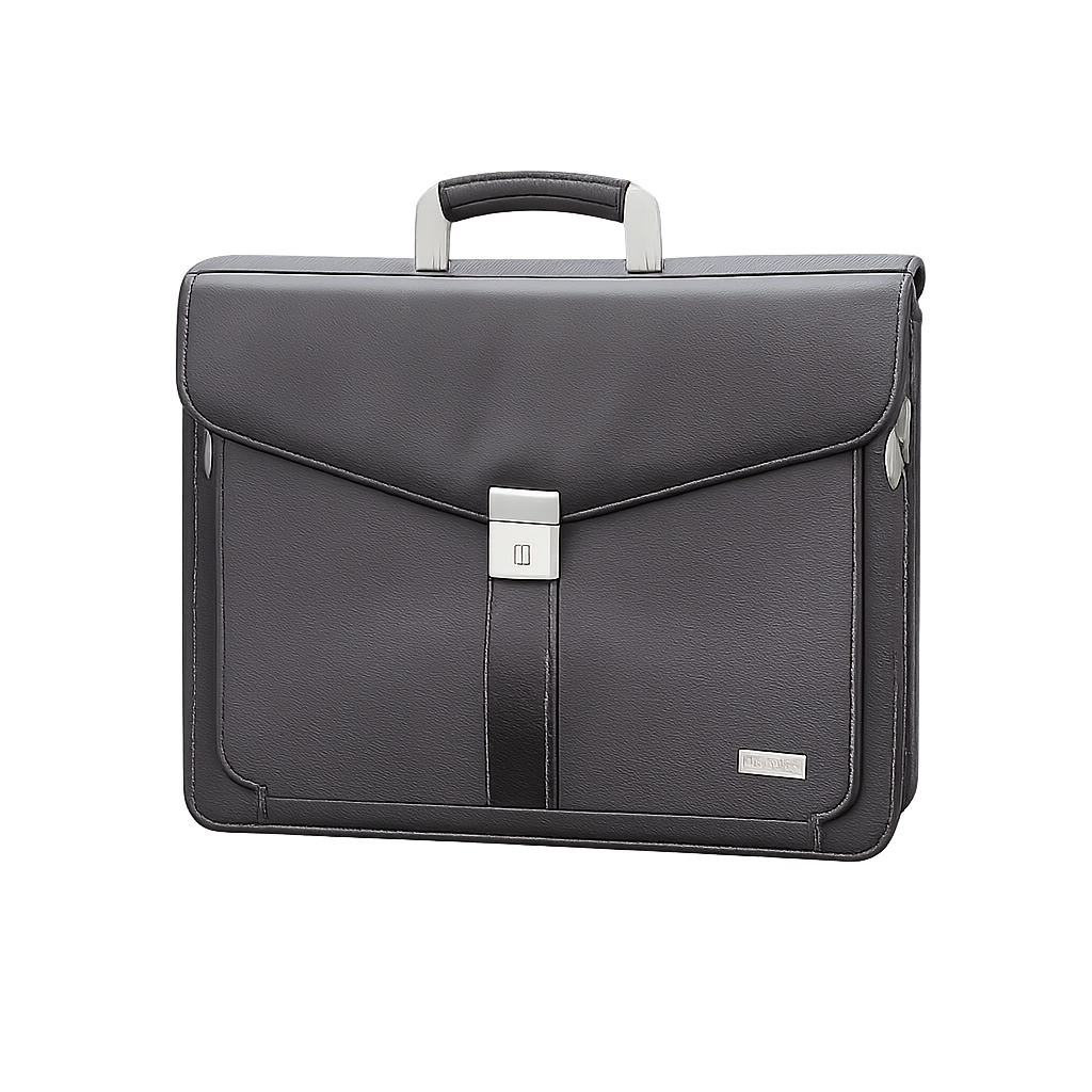 Documents Leather Bag Black Texture