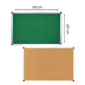 Double Sided Bulletin Cork Boards 60 X 90 Cm