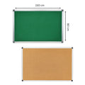 Double Sided Bulletin Cork Boards 90 X 150 Cm