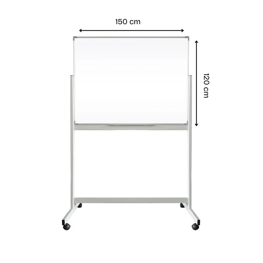 Double Sided Magnetic Whiteboard With Stand (Without Installation) 120 x 150 Cm