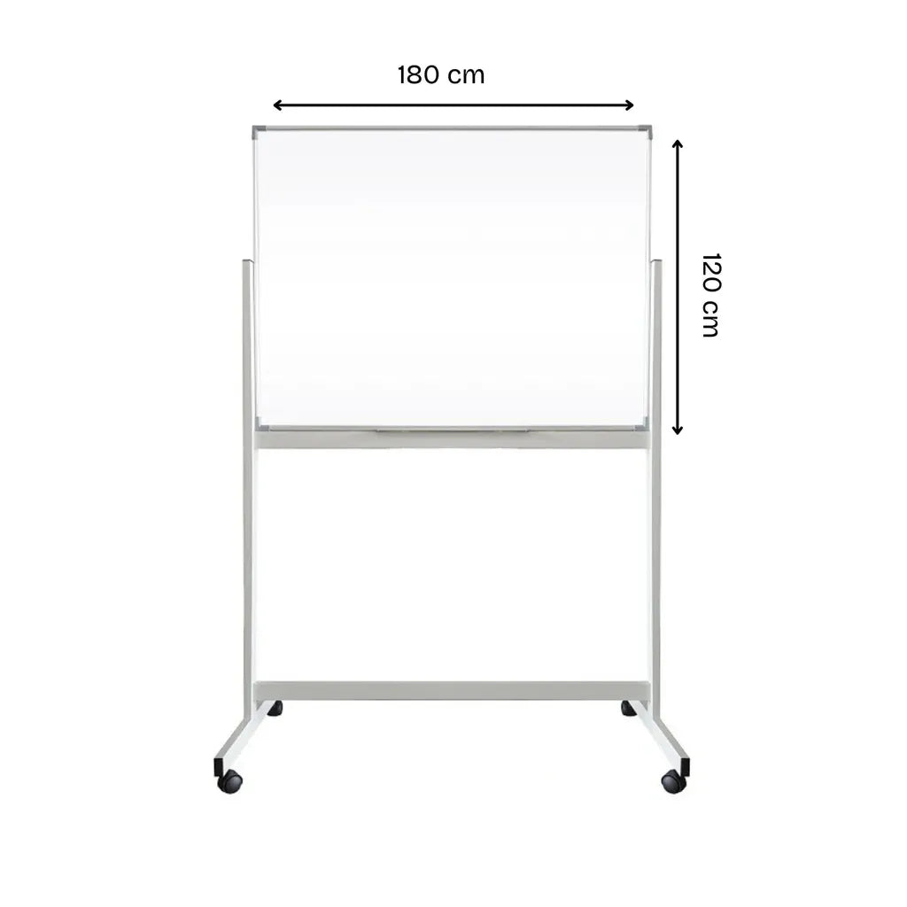 Double Sided Magnetic Whiteboard With Stand (Without Installation) 120 x 180 Cm