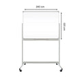Double Sided Magnetic Whiteboard With Stand (Without Installation) 120 x 240 Cm