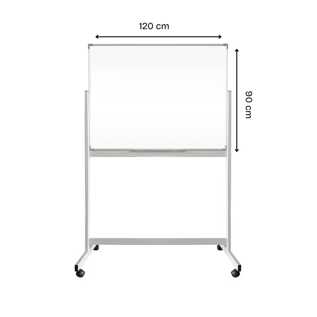 Double Sided Magnetic Whiteboard With Stand (Without Installation) 90 x 120 Cm
