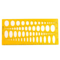 Drawing Template Measuring Ruler Oval Shape Yellow