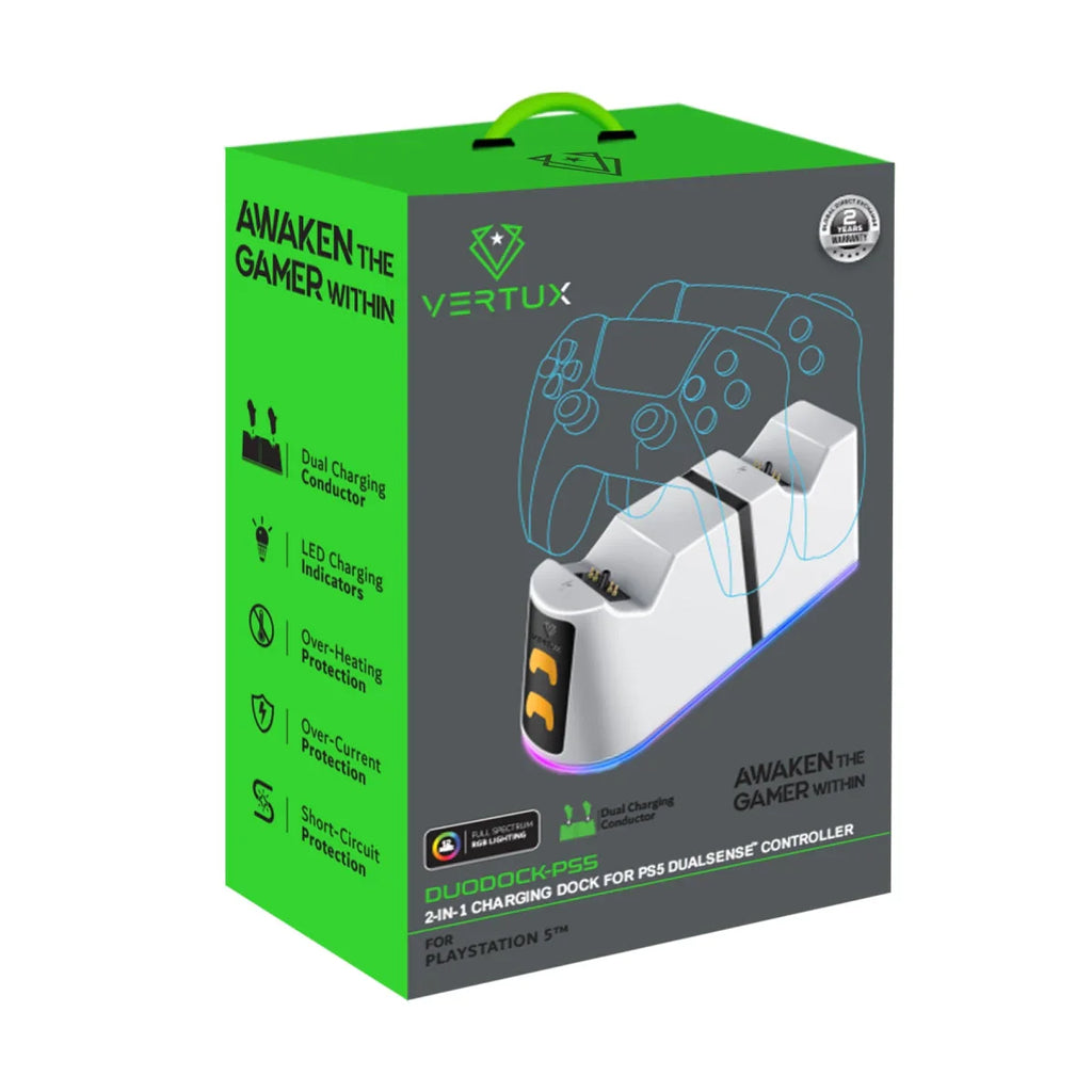 Vertux DualDock Charging Hub for PS5 DualSense Controller