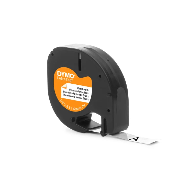Dymo Black on White Label Printer Tape 2 m Length 12 mm Width