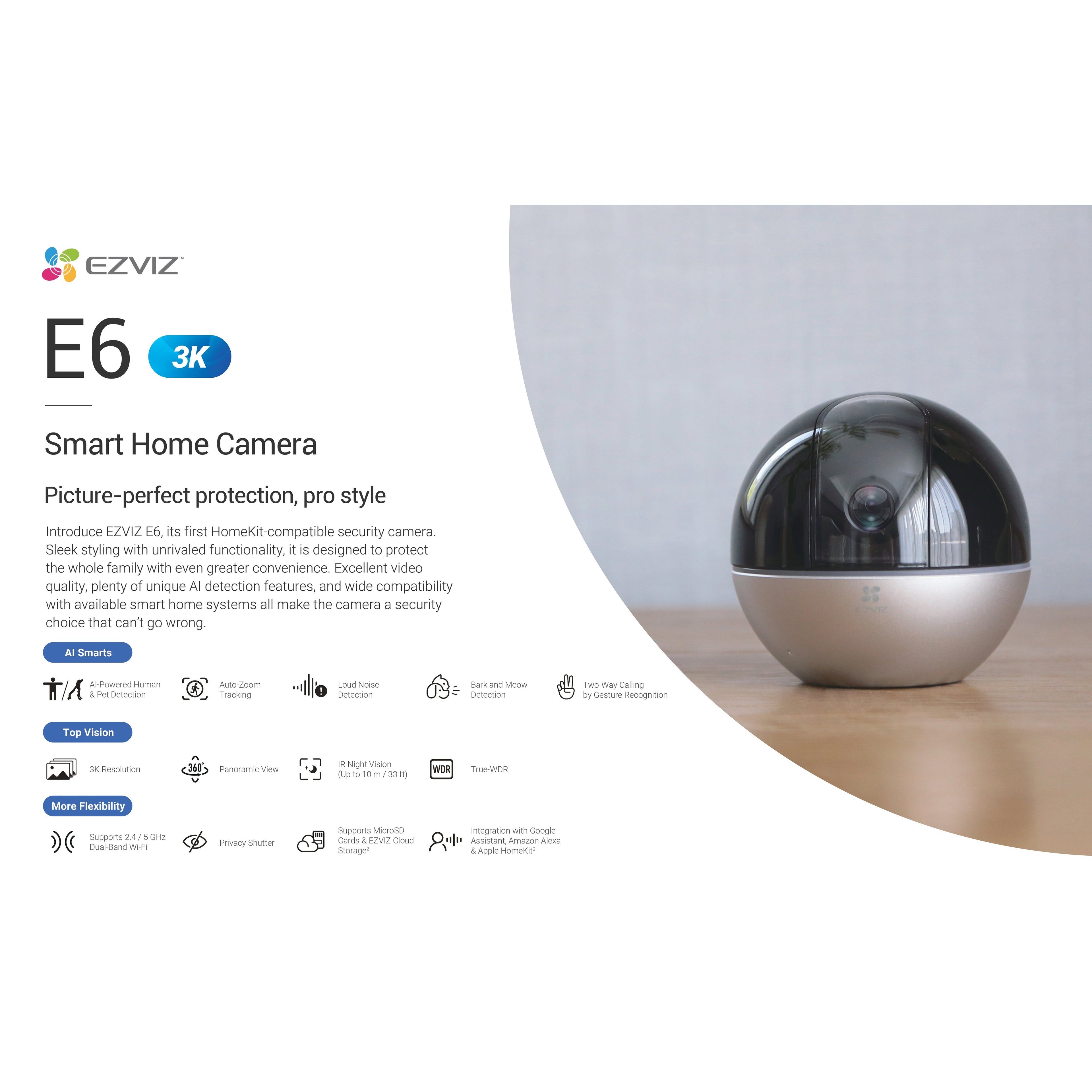 Ezviz E6 3K(5mp) Indoor Wifi Camera