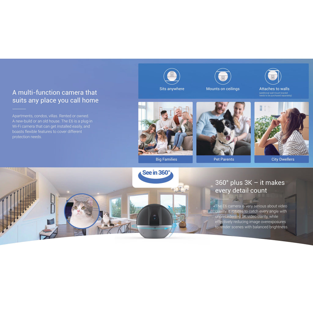 Ezviz E6 3K(5mp) Indoor Wifi Camera