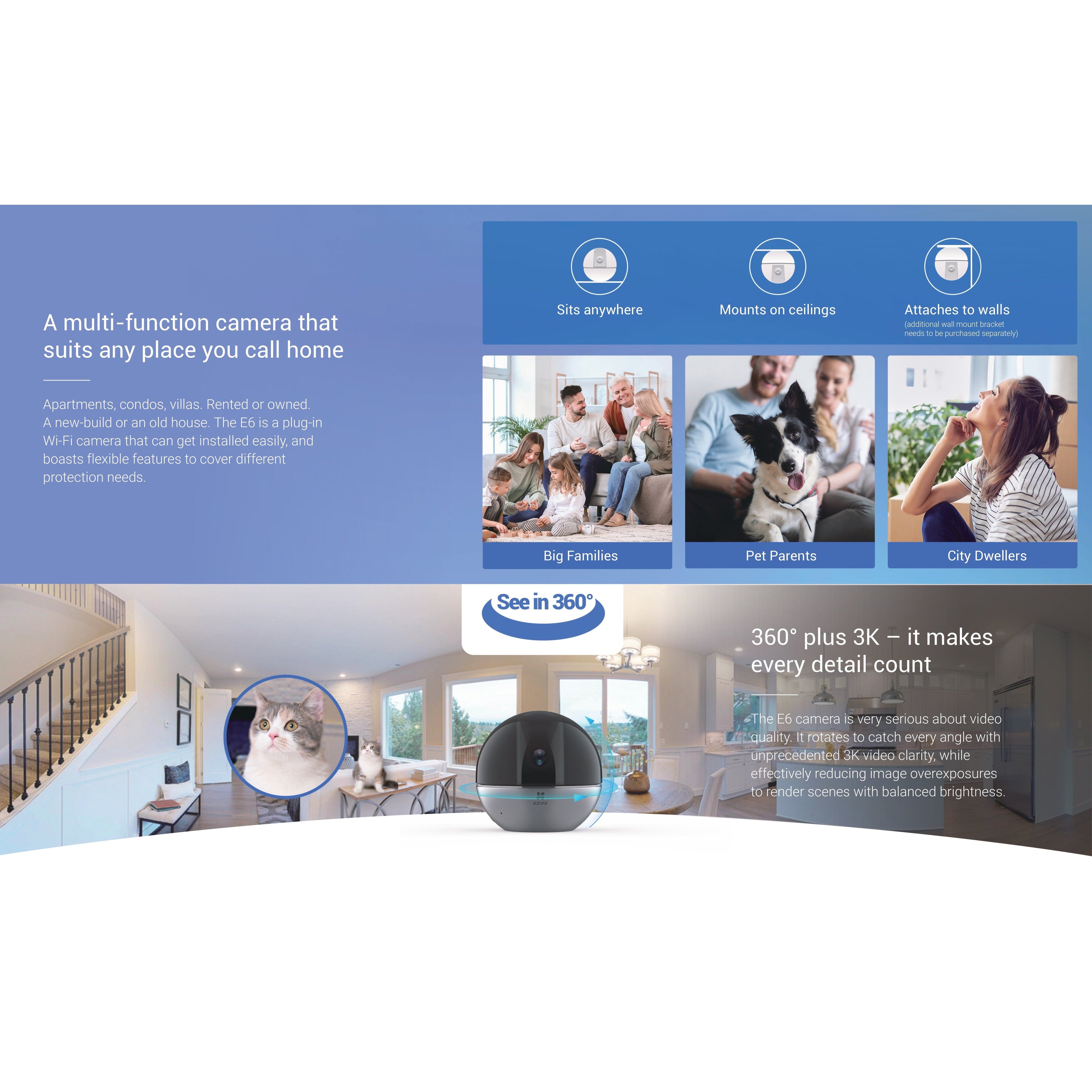Ezviz E6 3K(5mp) Indoor Wifi Camera
