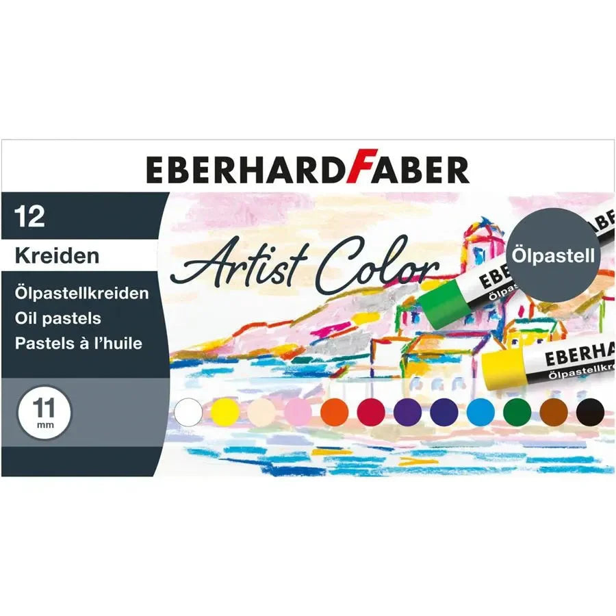 EBERHARD FABER Artist Color Oil Pastel Crayons Cardboard Box of 12