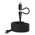 Engage Magnetic C To C Cable 60W W/Lightning Adapter 27W Black