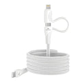 Engage Magnetic C To C Cable 60W With Lightning Adapter 27W White