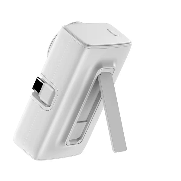 Engage Portable Dual Port Lightning Usb-C & Watch Charging Power Bank 5000Mah White