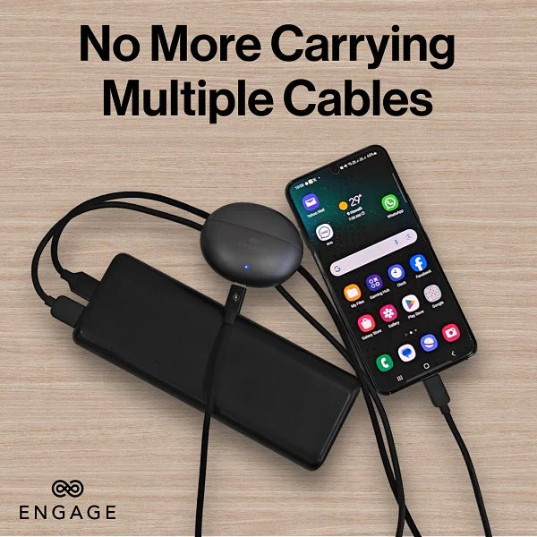 ENGAGE COMPACT WIRELES MAGNETIC PB 10000 MAH W/USB-C CABLE & LED DISPLAY PD 45W(37W/H)