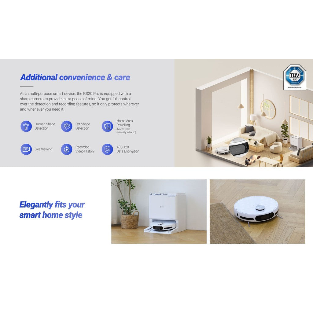 Ezviz RS20 Pro Robot Vacuum & Mop Combo