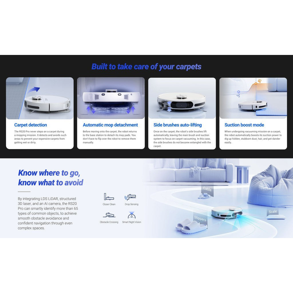 Ezviz RS20 Pro Robot Vacuum & Mop Combo