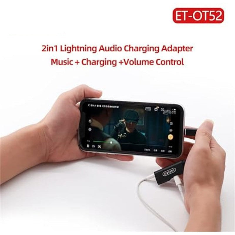 Earldom 2-in-1 Lightning Adapter to Lightning Charger and AUX 3.5mm