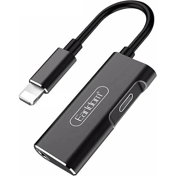 Earldom 2-in-1 Lightning Adapter to Lightning Charger and AUX 3.5mm