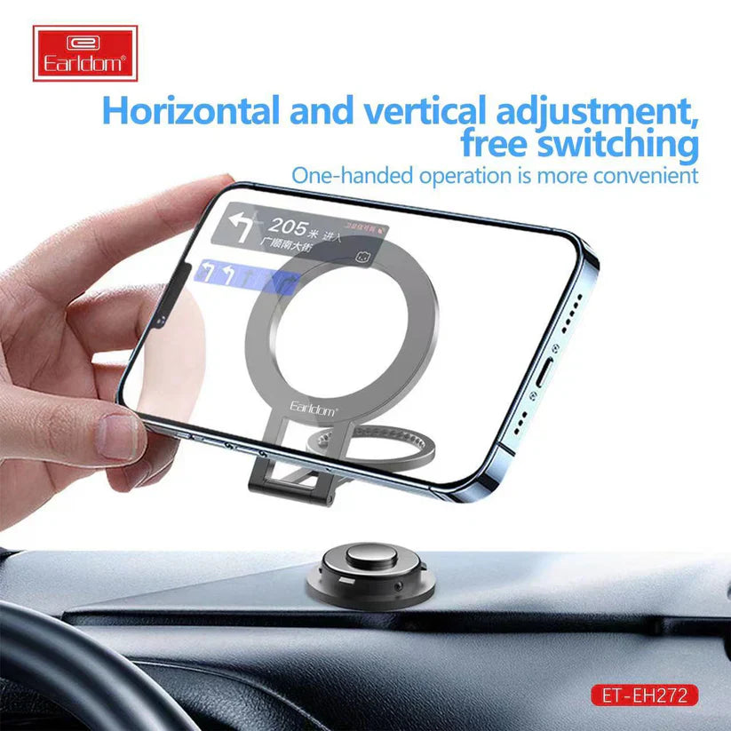 Earldom 2-in-1 Magnetic Foldable Metal Ring Phone Stand