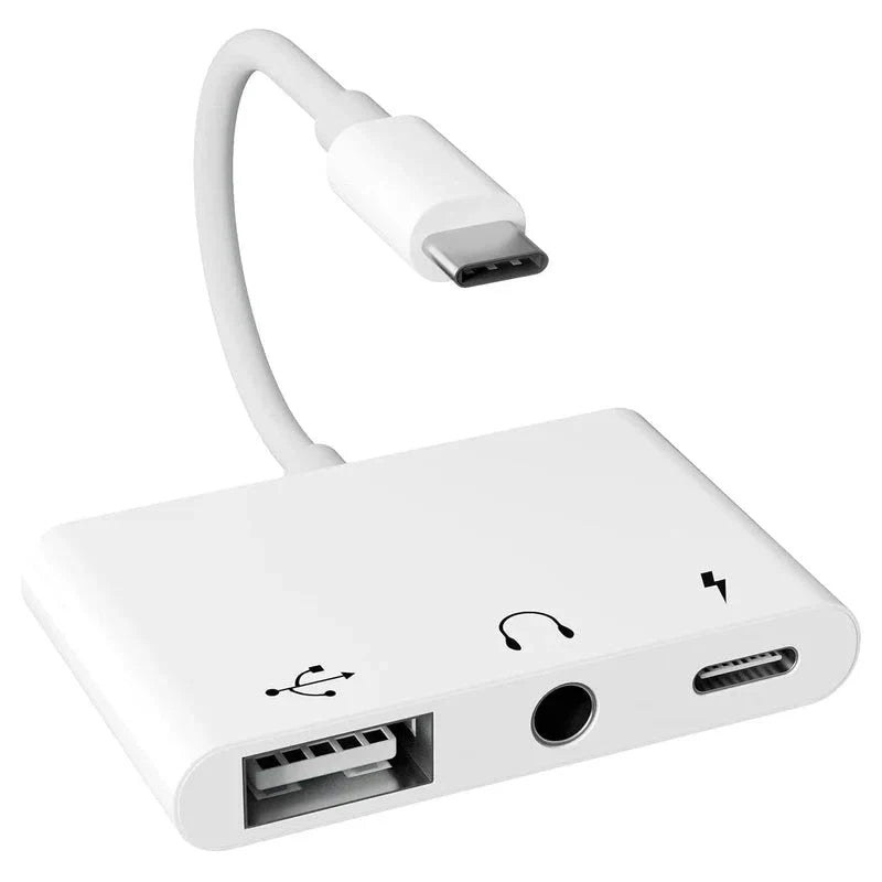 Earldom 3-in-1 Audio Adapter TYPE C
