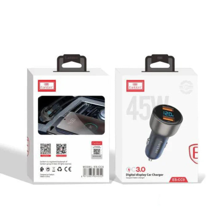 Earldom CC9 Digital Display Car Charger 45W
