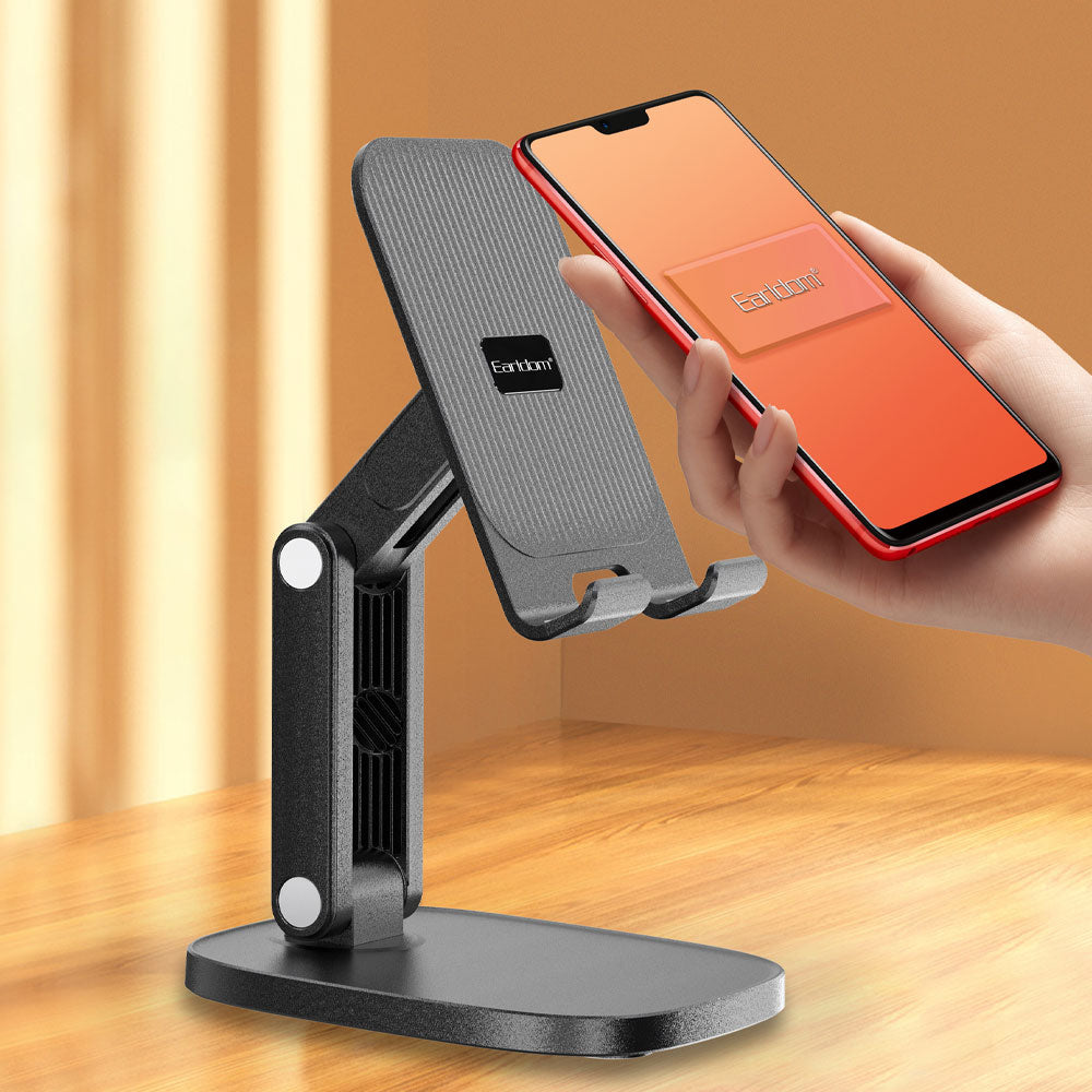 Earldom - Cellphone Stand - Black - Adjustable & Sturdy Phone Holder