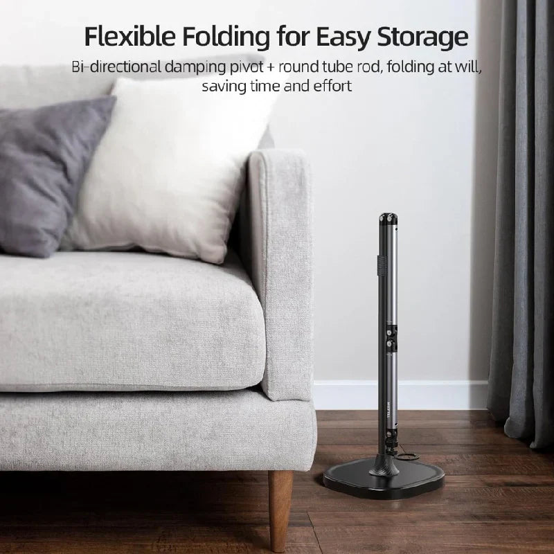 Earldom EH301 2-IN-1 Magnetic Overhead Floor Stand for Phone & Tablet - Black