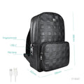 Earldom ET-BG01 Leather Backpack Bag - Black