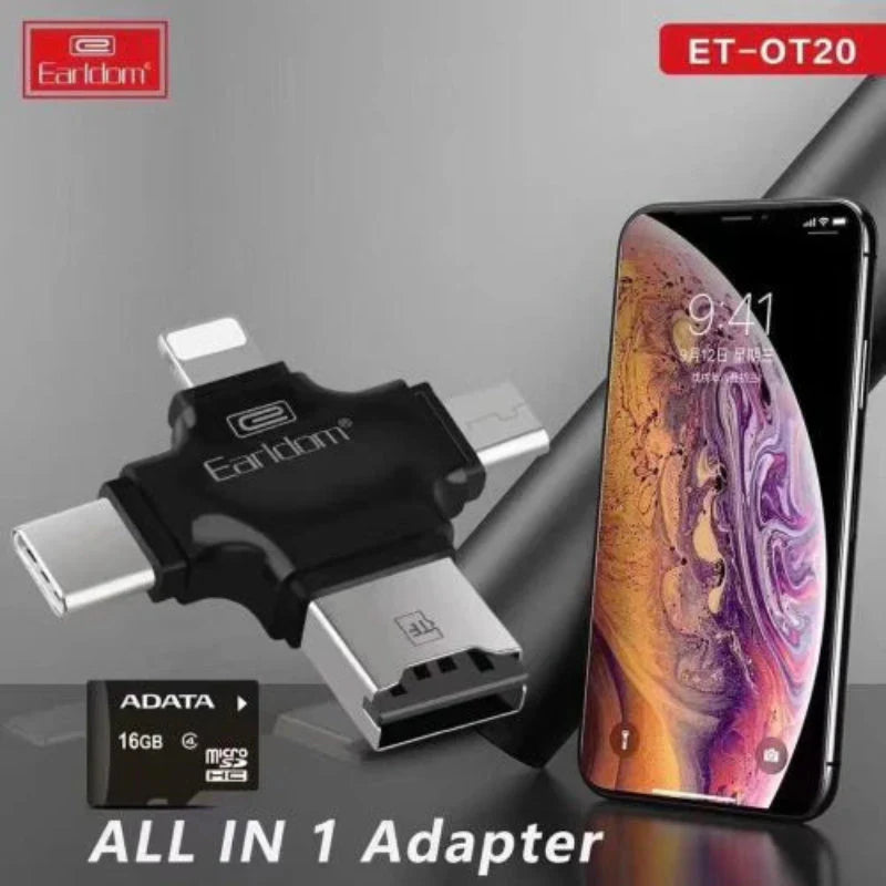 Earldom ET-OT20 All-in-One Card Reader - Black