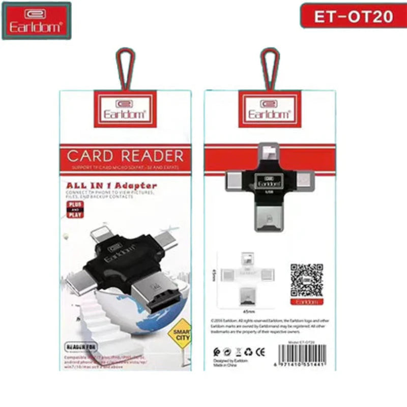 Earldom ET-OT20 All-in-One Card Reader - Black