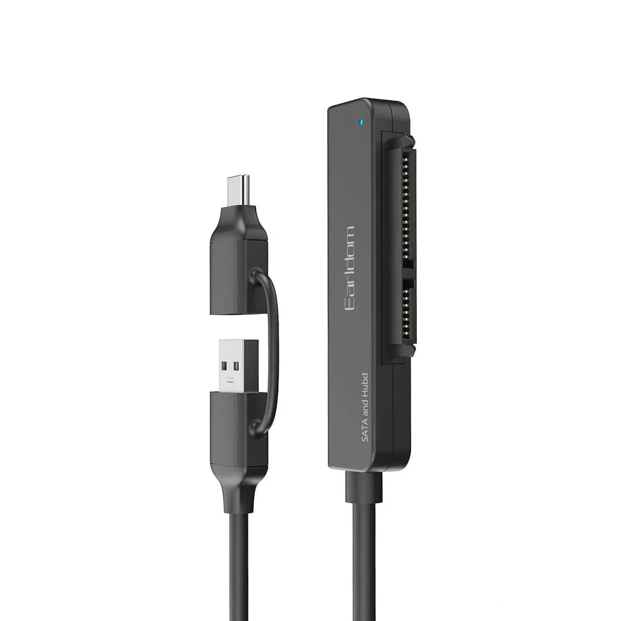 Earldom ET-W36 2-in-1 USB-C/USB to SATA Adapter for HDD/SSD