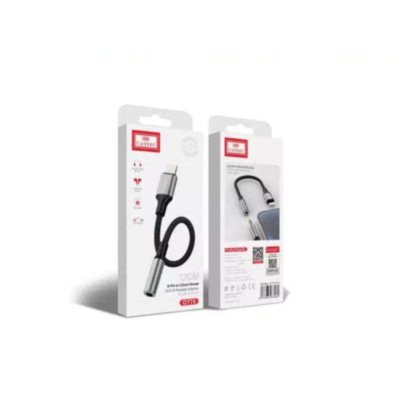 Earldom Lightning to 3.5mm Adapter (Black)- ot76
